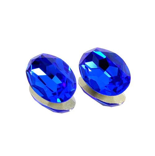 Crystal fancy stone oval 25x18mm Sapphire
