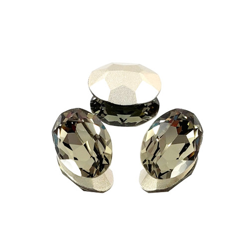 Crystal fancy stone 18x13mm Black Diamond