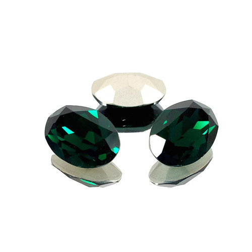 Crystal fancy stone 18x13mm Emerald