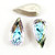 Glass rhinestone teardrop 10x20mm with relief cut Vitrail Lt