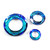 Crystal Cosmic Ring Bermuda Blue 30mm 20mm 14mm