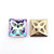 Crystal Square "Star Meteorite" 18x18mm Vitrail Lt