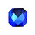 Crystal fancy stone square octagon 23mm Sapphire