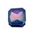 Crystal fancy stone square octagon 23mm Capri Blue Aurora