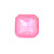Crystal fancy stone square octagon 23mm Lt Rose Aurora