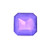 Crystal fancy stone square octagon 23mm Lavender Aurora