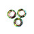 Crystal Cosmic Ring, Vitrail Rose, 20mm 14mm