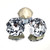 Octagon Rose Chaton 18mm & 12mm Lt Sapphire