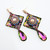 Talisman Earrings kit. Vitrail Rose.