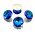 Crystal Round Stone 16mm Chaton Bermuda Blue