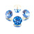 Crystal round stone 14mm Chaton Lt Sapphire