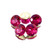 Crystal round stone 12mm Chaton Fuchsia