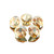 Crystal round stone 12mm Chaton Crystal Golden Lt