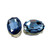 Crystal Fancy Stone Oval 30x20mm Denim Blue