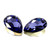 Crystal fancy stone pear-shape 30x20mm Tanzanite