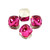 Crystal fancy stone cushion 12mm Fuchsia