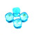 Crystal fancy stone cushion 12mm Ultra AB Aqua