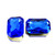 Crystal fancy stone rectangle 27x18mm Sapphire