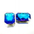 Crystal fancy stone rectangle 27x18mm Bermuda Blue