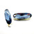 Crystal fancy stone Long Oval 27x9mm Denim Blue