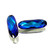 Crystal fancy stone Long Oval 27x9mm Bermuda Blue