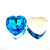 Crystal fancy stone 28mm Heart Dk Aqua