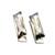 Crystal fancy stone Baguette 7x21mm Silver Shadow