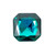 Crystal fancy stone square octagon 23mm Blue Zircon