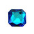 Crystal fancy stone square octagon 23mm Bermuda Blue