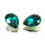 Crystal fancy stone pear-shaped 25x18mm Blue Zircon