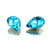 Crystal fancy stone pear 14x10mm Dk Aqua