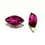 Crystal Navette Stone 18x9mm Fuchsia