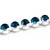 ss12 cupchain Blue Zircon in silver plated setting