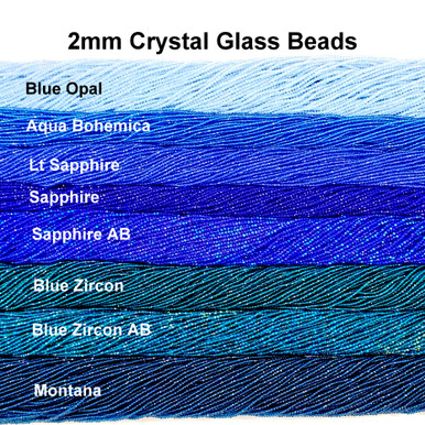 2mm Round crystal glass beads