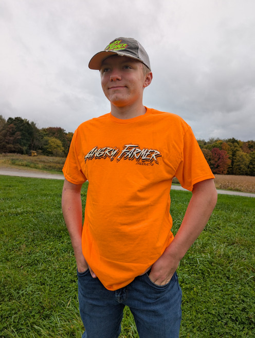 Angry Farmer Orange Cotton T