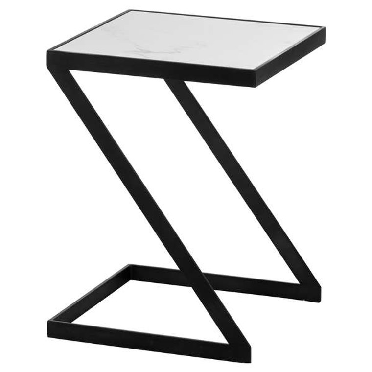Grey And Marble Z Tray Table