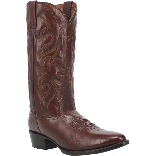 DAN POST MEN'S ALAMOSA CHOCOLATE FULL QUILL OSTRICH EXOTIC BOOTS