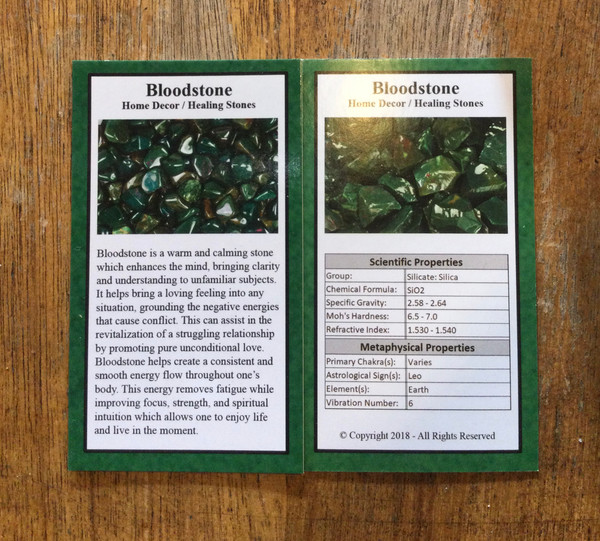 Bloodstone Info Card