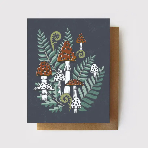 Toadstools & Ferns Greeting Card