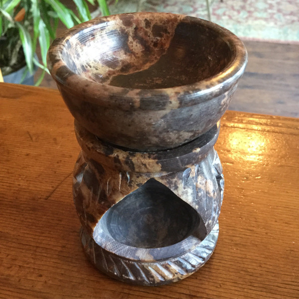 Carved Pentacle Tea Light Diffuser - 3"