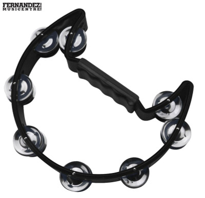 Drumfire Plastic Half-Moon Tambourine