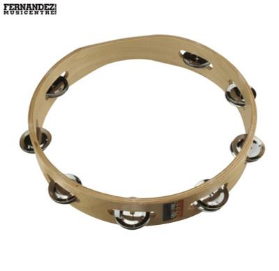 Drumfire T108 10" Wooden Tambourine