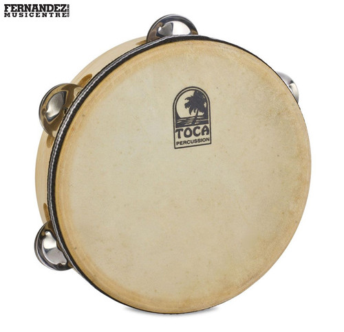 Toca 9" Wooden Tambourine with Head Toca 9" Wooden Tambourine with Head