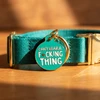 Can't Hear a F*cking Thing - Gold Enamel Dog Tag