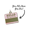Hello My Name Is Pet ID Tag - Lilac