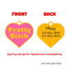 Pretty Bitch Gold Enamel Pet Tag