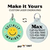 Socially Impaired - Enamel Dog Tag