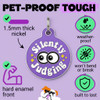 Silently Judging - Enamel Dog Tag *Purple
