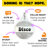 Custom Disco Ball Enamel Dog Name Tag
