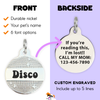 Custom Disco Ball Enamel Dog Name Tag